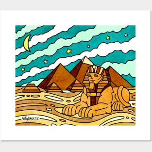 Pyramids & Sphinx of Giza Egypt Posters and Art